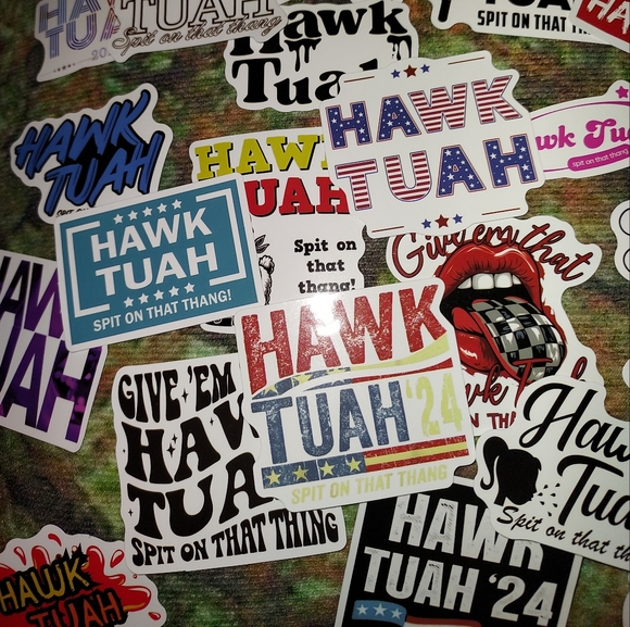 40 Piece "HAWK TUAH: spit on that thang" Sticker Lot - Picture 2 of 5